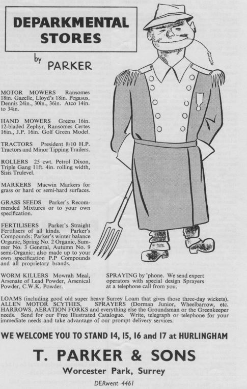 Deparkmental Stores Vintage Advert. Parker & Sons