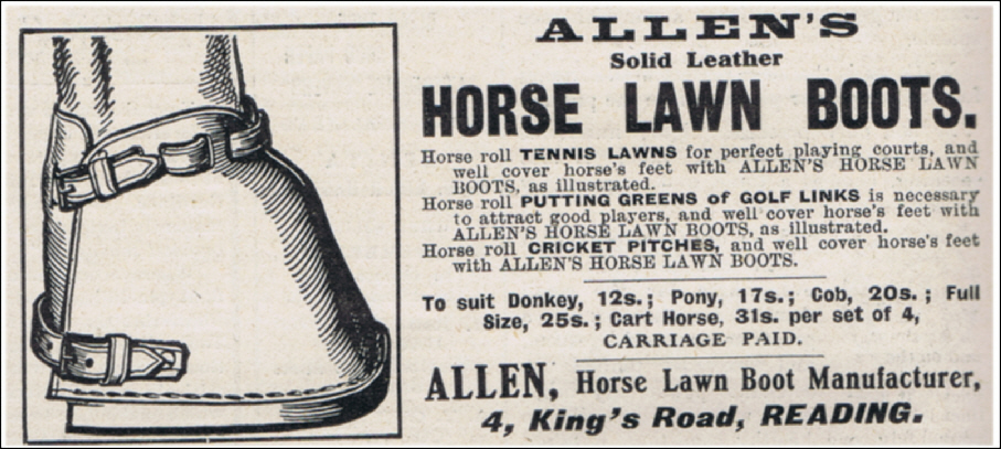 Leather Horse LAwn Boots by Allen of Reading. 1910.