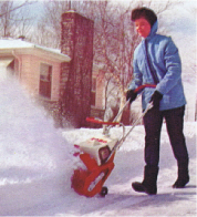Moving snow with a Toro Snowpup